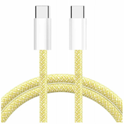 CO2 Co2 Polnilec Usb-C Kabel Za Hitro Polnjenje Usb Tipa C Za Iphone 15 1M Rumena