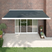 Greatstore Zložljiva tenda antracitna 4x3 m blago in aluminij