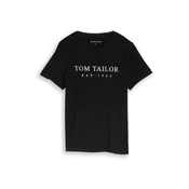 TOM TAILOR Majica  crna / bijela