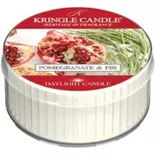 Kringle Candle Pomegranate & Fir Daylight čajna sveča 42 g