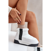 Low Snow Boots On Thick Sole D.Franklin White