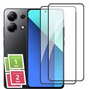 shumee 2x kaljeno steklo za Xiaomi Redmi Note 13 4G celozaslonsko steklo 5D