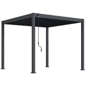 Bioklimatska pergola ECO 3x3 m, jeklena – prostostoječa