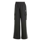 ADIDAS ORIGINALS Kargo hlače Adicolor  črna / bela