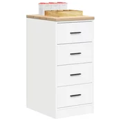 Garažni ormar za odlaganje bijeli 40x51x85 cm masivne borovine
