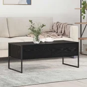vidaXL Klubska miza Črna Orehovina 100 x 46 x 40 cm Konstruiran les