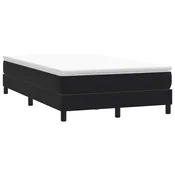 shumee vidaXL Postelja z vzmetnim vzmetnim okvirjem brez vzmetnice črna 120x210 cm žamet