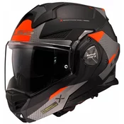 Preklopna motociklistička kaciga LS2 FF901 Advant X Oblivion crno-crvena-titan