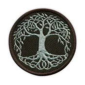 shumee Našitek Drevo življenja - črno-srebrn - Prišit - Vezen našitek/značka/emblem