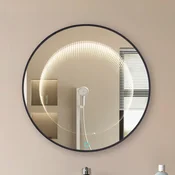 Lucande LED neskončno ogledalo Emire, črno, aluminij, CCT, IP44 - Kopalnica - Sodobni - črna, krom
