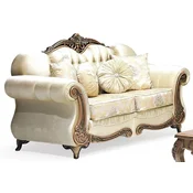 Casa Padrino luxury baroque 2 seater sofa gold/copper - Magnificent living room sofa with an elegant pattern and rhinestones - Living room furniture in baroque style - Baroque furniture