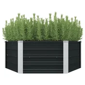 Vidaxl Dvignjeno Vrtno Korito 129x129x46 cm Pocinkano Jeklo