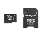 INTEGRAL 64GB SMARTPHONE & TABLET MICRO SDXC class10 UHS-I U1 90MB/s SPOMINSKA KARTICA+ SD ADAPTER