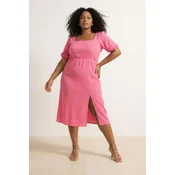 Trendyol Curve Ženska haljina Tbbss23Ah00280, Roze