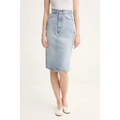 Jeans krilo Fiorucci Faded Heart Pocket Denim Midi Skirt