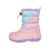 PLAYSHOES Škornji za v sneg Regenbogen modra/zelena/majnica/staro roza
