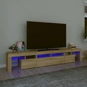 Greatstore TV omarica z LED lučkami sonoma hrast 230x36,5x40 cm