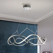 Schuller Valencia LED-visoka svetilka Molly, krom, O 80 cm, z možnostjo regulacije svetlobe - Dnevna soba/jedilnica - Sodobni - Kovina