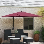 Vrtni suncobran Bordeaux Crvena 248,5 x 247,5 x 160 cm