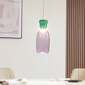 Lucande LED-visoka svetilka Fay, vijolična/temno zelena, steklo, O 15 cm - Kuhinja - Mladostno bivanje - vijolična, temno zelena, mat bela