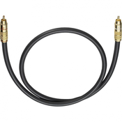 Oehlbach Cinch avdio priključni kabel [1x cinch vtič - 1x cinch vtič] 2 m antracitna pozlačeni kontakti Oehlbach NF 214 SUB