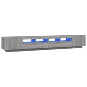 Vidaxl Komplet TV omaric LED 3-delni siva sonoma inženirski les
