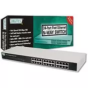 DIGITUS mrežno stikalo (switch) 24-PORT 10/100 MBPS, 19 DN-6002C