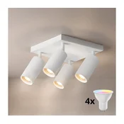 Brilagi - LED RGBW prigušiva spot svetiljka SELE SQUARE 4xGU10/6,5W/230V bela