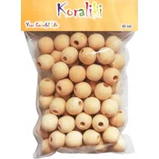 Aliga Lesene perle 18 mm, pakiranje 60 kosov.