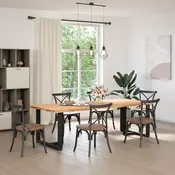 vidaXL Noge za jedilno mizo v obliki črke T, 2 kosa, črne, 100x35x(72-73) cm, jeklo