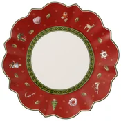 Villeroy & Boch Božični slaščičarski krožnik TOYS DELIGHT, rdeč