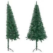 Vidaxl Kotna umetna novoletna jelka zelena 120 cm PVC