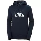 Dukserica Helly Hansen NORD GRAPHIC za žene, boja: tamno plava, s kapuljacom, s tiskom, 62981
