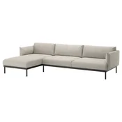 ÄPPLARYD Sofa 4-sed i lenjivac, Lejde svetlosiva