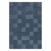 Tamno plavi ručno rađen vunen tepih 200x290 cm Checkerboard – Flair Rugs