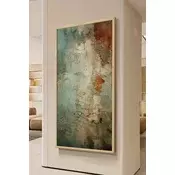 Wallity Dekorativna uramljena slika, 70x33cm, Šarena