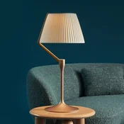 LED namizna svetilka Kartell Angelo Stone, bež, z možnostjo regulacije svetlobe - spalnica - Dizajn - bež metalik, bela - Aluminij