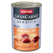 Animonda GranCarno Adult Sensitive 24 x 400 g - Piščanec in riž