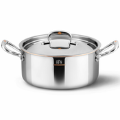 Casserole kozica CON CUORE, 22 cm, srebrna, baker, Ruffoni