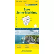 Eure Seine-Maritime - Michelin Local Map 304