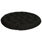 Vidaxl Papasan blazina VIANEN 100% poliester Črna O 100 x 12 cm