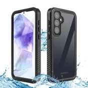 Vodootporna maska ShellBox WaterProof za Samsung Galaxy A55 s IP68 za spuštanja do 1.5m dubine - crna