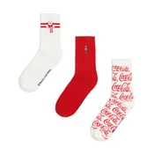 Cropp - Pakovanje od 3 para carapa s dezenom Coca-Cola - white