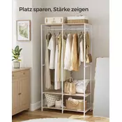 Songmics Garderobna omara 945x40x180 cm bež