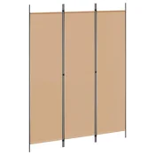 Vidaxl 3-panelni pregradni zid Bež 150 x 200 cm Blago