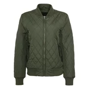 Womens Diamond Quilt Nylon Jacket Olive
