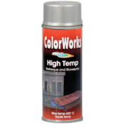 Temperaturni sprej 650°C HIGH TEMP 400ml Colorworks - Srebrna
