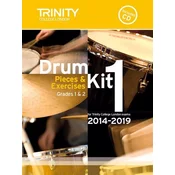 TRINITY COLLEGE DRUM KIT 1 2014-2019 PIECES & EXERCISES GRADES 1 & 2 +CD