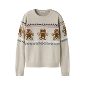 NAME IT Pulover NKNRISMAS mornarska/konjak/siva/temno rdeča