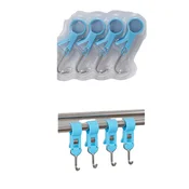 INF 4-delni komplet plastičnih sponk za cevi, nastavljivi držali za brisače za kopalnico (srednje velikosti) Blue L, (21685986)